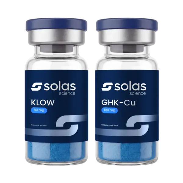 Solas Science KLOW 80 mg and GHK-Cu 100 mg vials